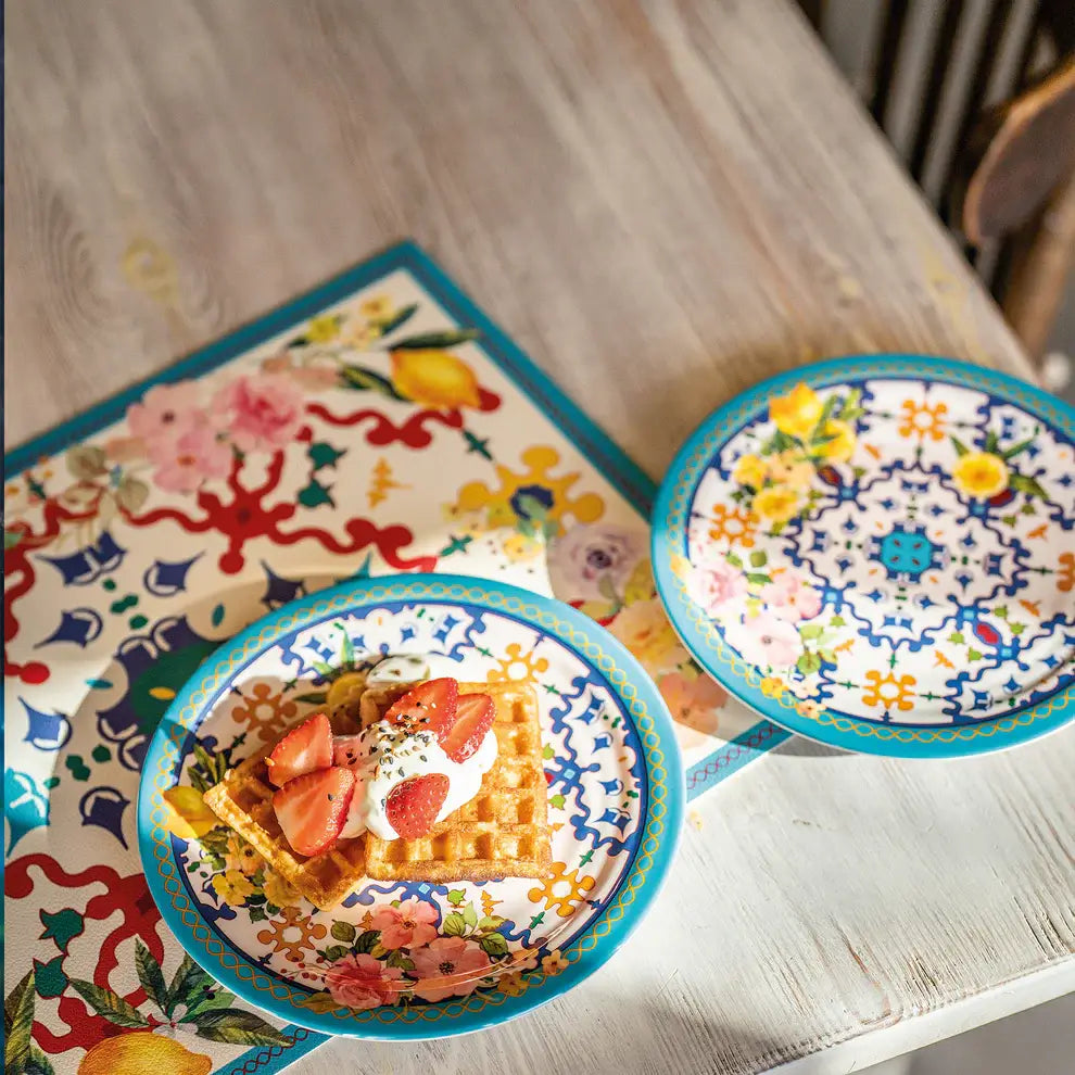 Guzzini Dessert Plate: Flower & Lemon