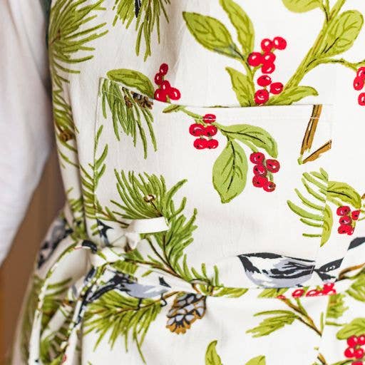 Apron, Christmas Chickadee Chef Apron
