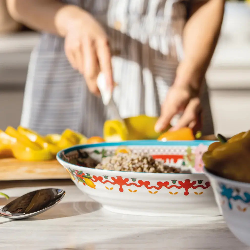 Guzzini, Oval Bowl: Flower & Lemon