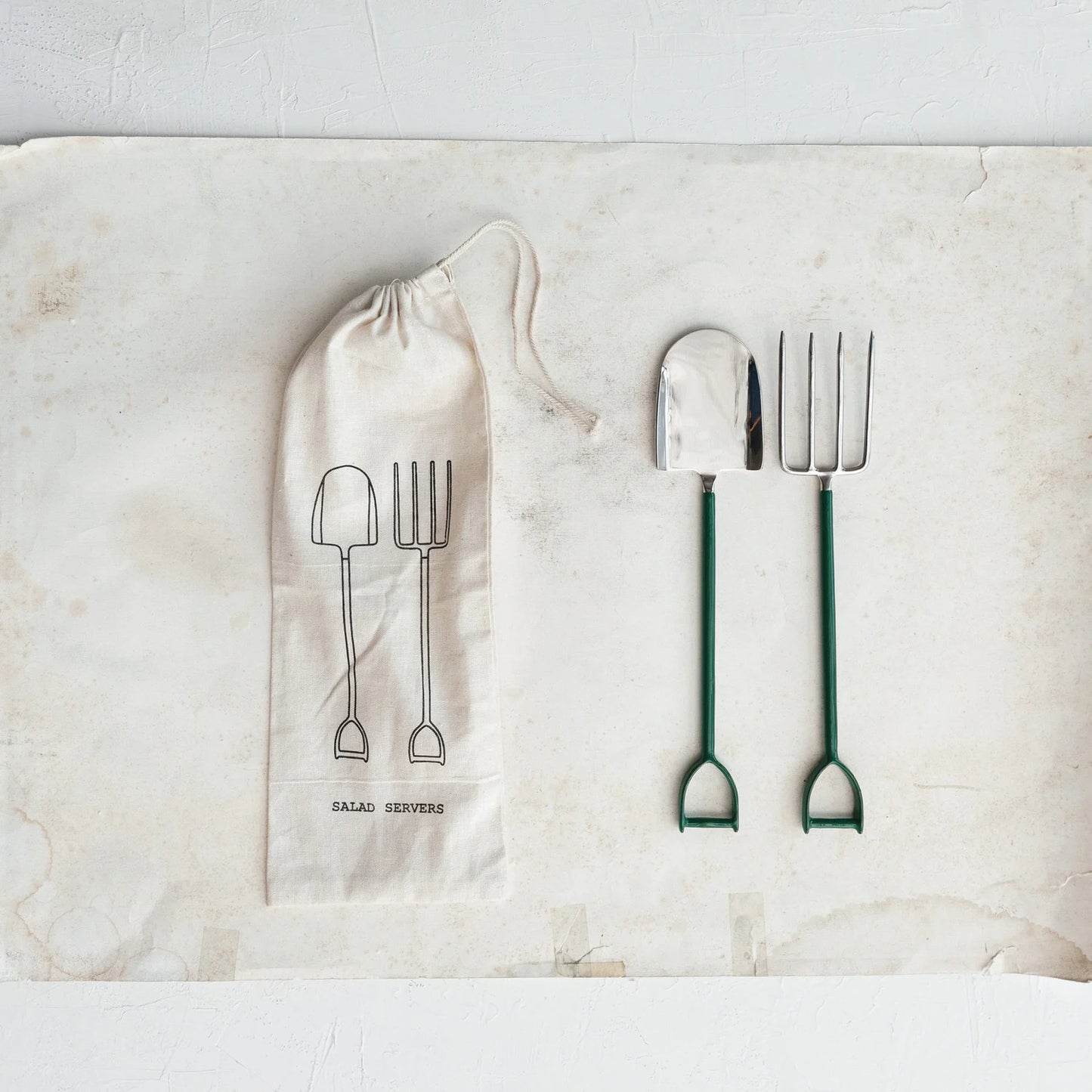 Garden Tool Salad Servers in bag