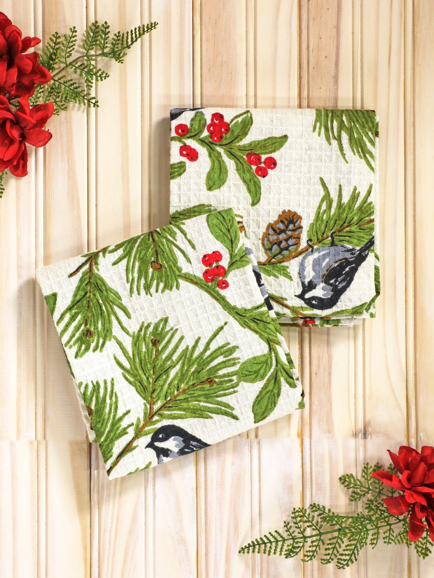 Towel, Chickadee Tea Towel, Ecru
