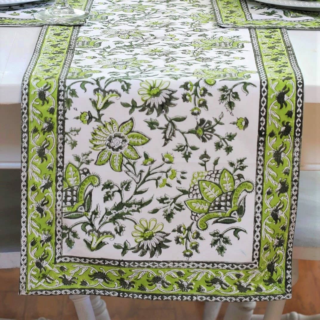 handblock table runner