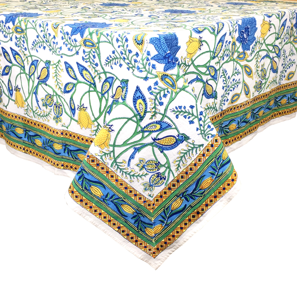handblock tablecloth