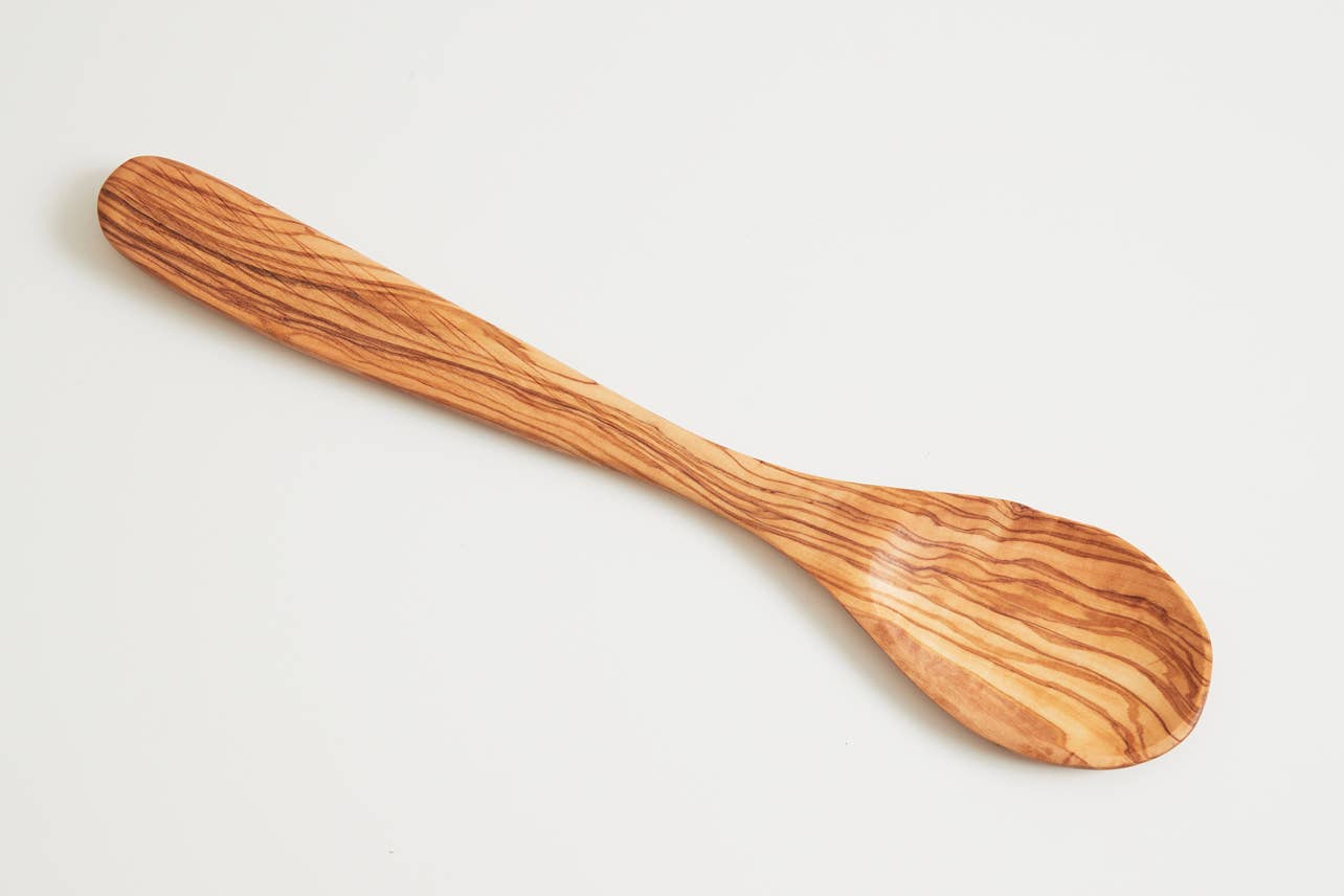 olive wood serving spoon