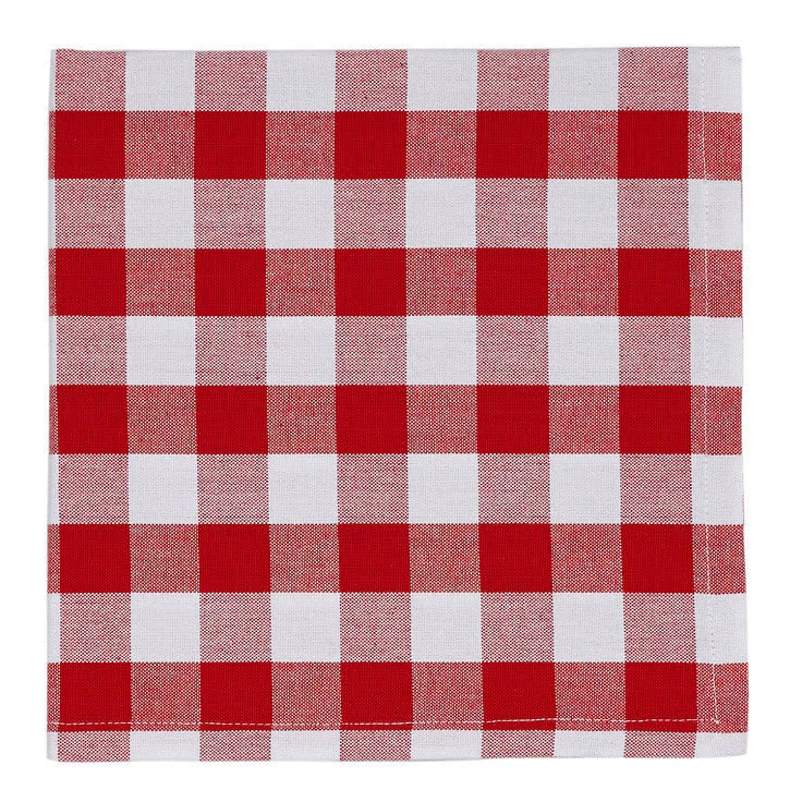 Napkin, Tango Red & White Checkered