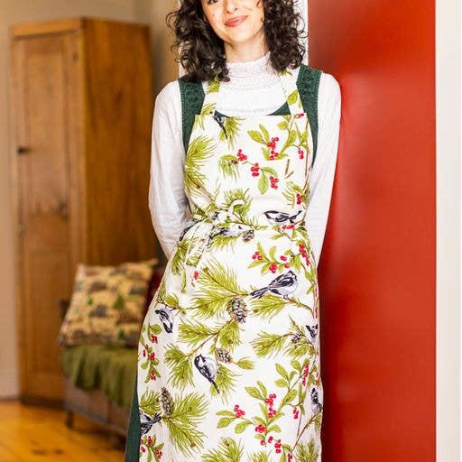 Apron, Christmas Chickadee Chef Apron