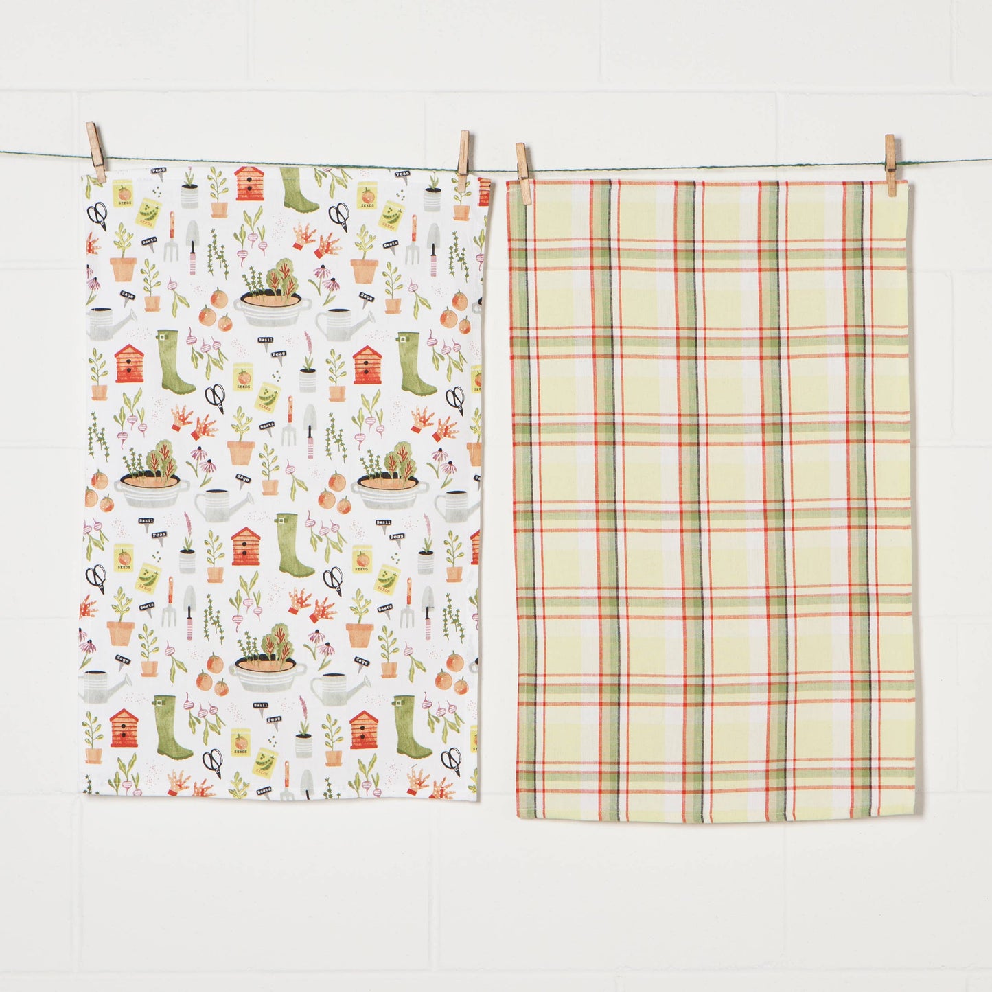 Garden Coordinated Dishtowels Set of 2