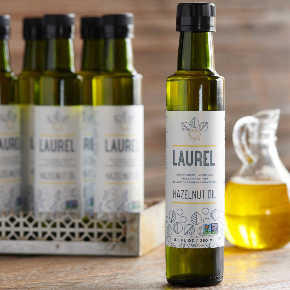 Hazelnut Oil, 8.5 oz Glass Bottle
