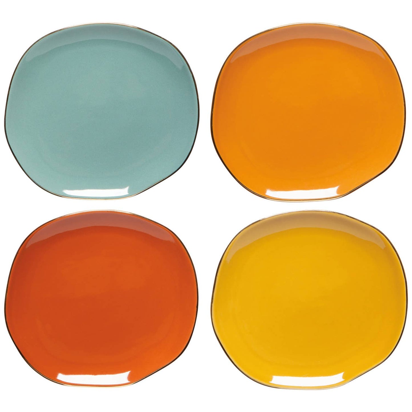 Dune Pebble Appetizer Plates Set of 4