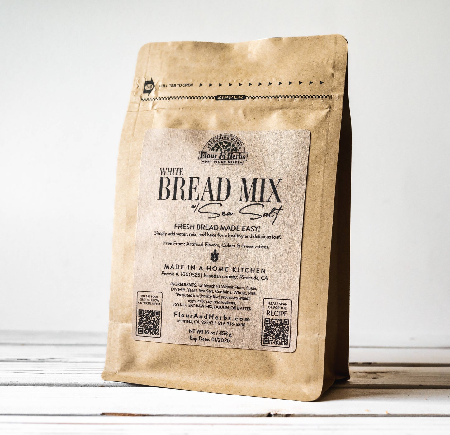 White Bread Dry Mix - Handcrafted