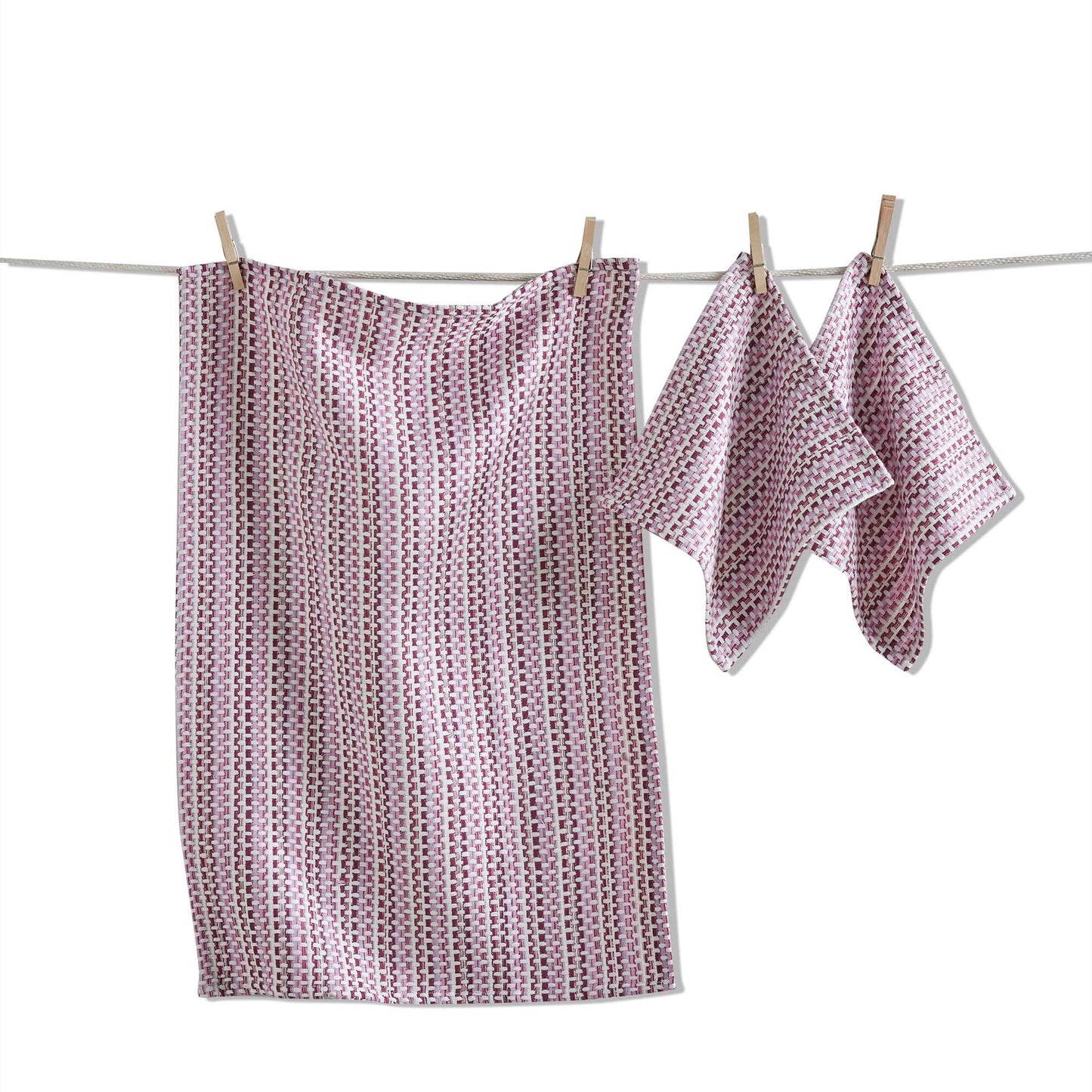 Purple Dishtowel and Dishcloth set