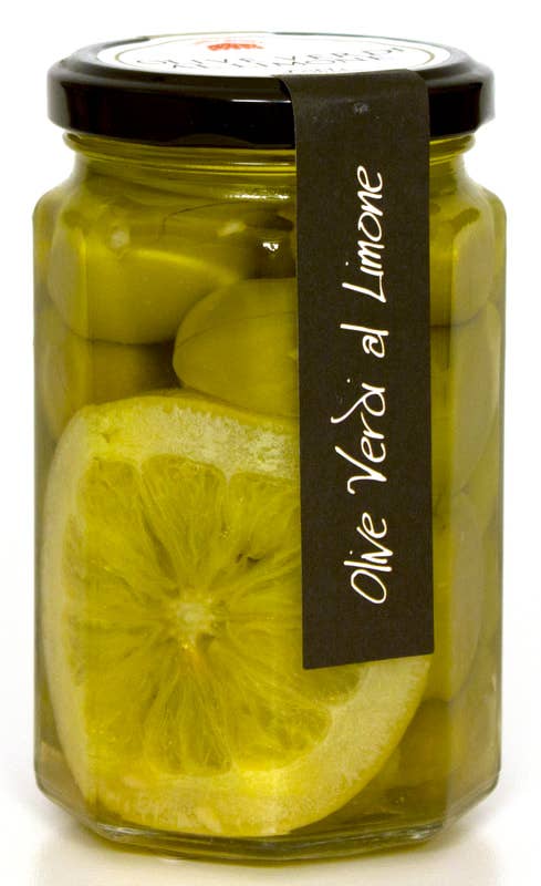 Green Olives with lemon