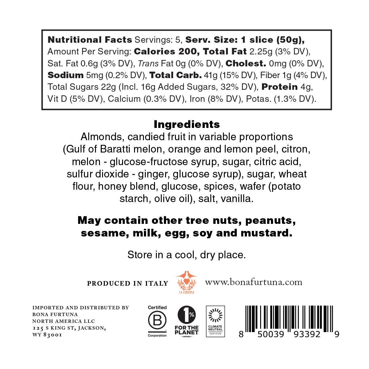 Bona Furtuna, Classic Margherita Panforte