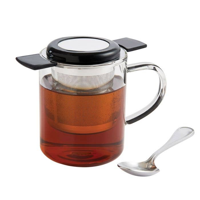 Tea Infuser with Lid & Stainless Steel Basket