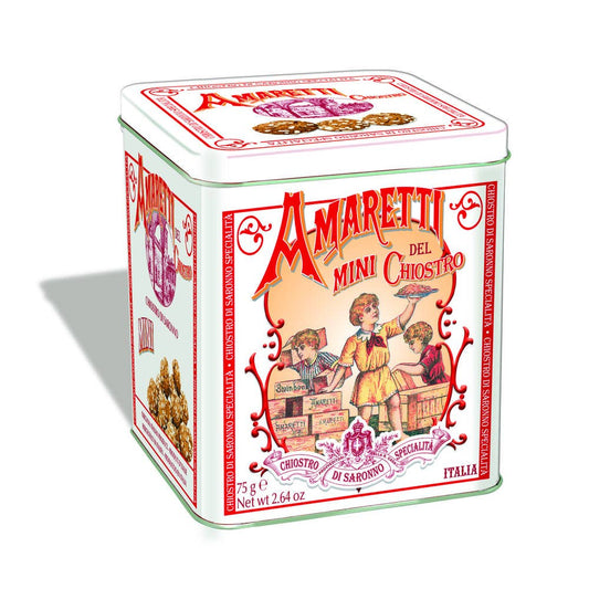 Amarettini Square Mini Tin by Chiostro di Saronno