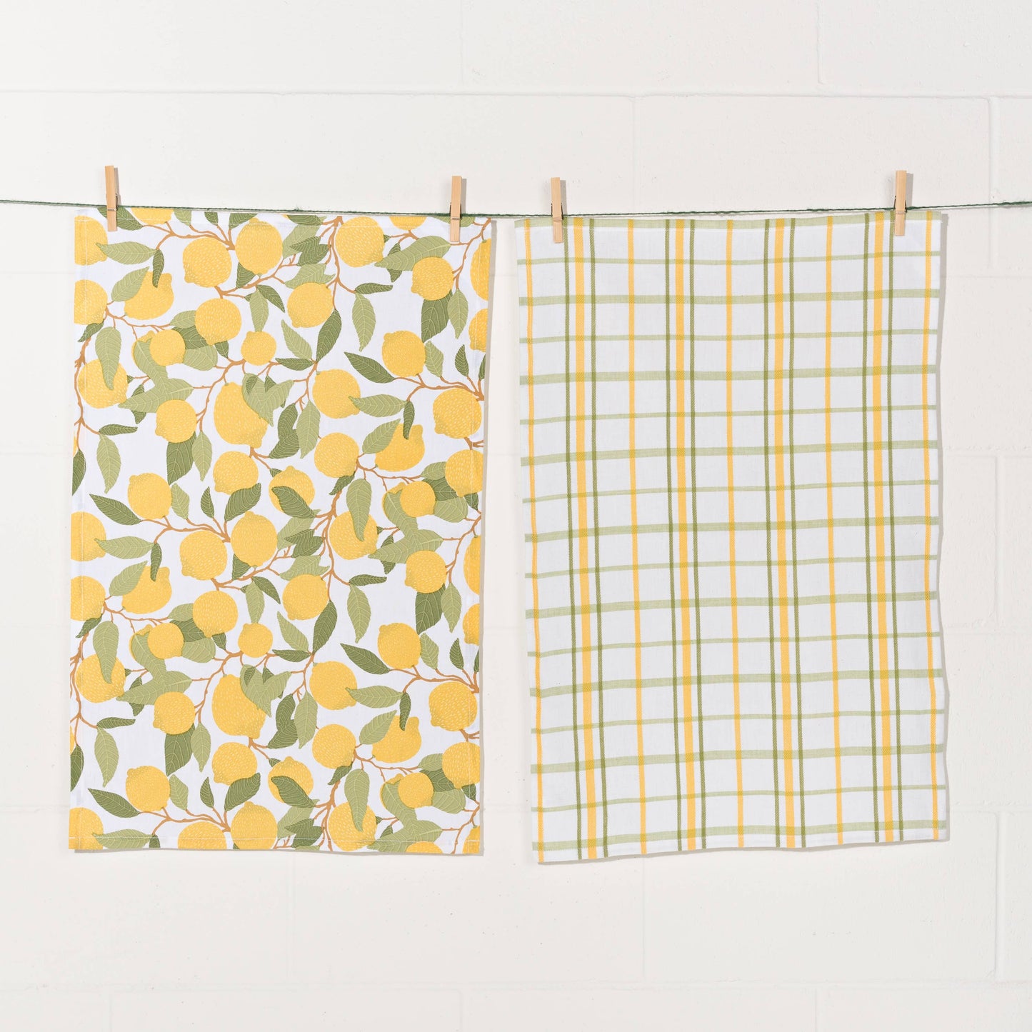 Lemons Dishtowels Set of 2