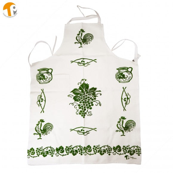 Apron, Romagna,Made in Italy, Print Green