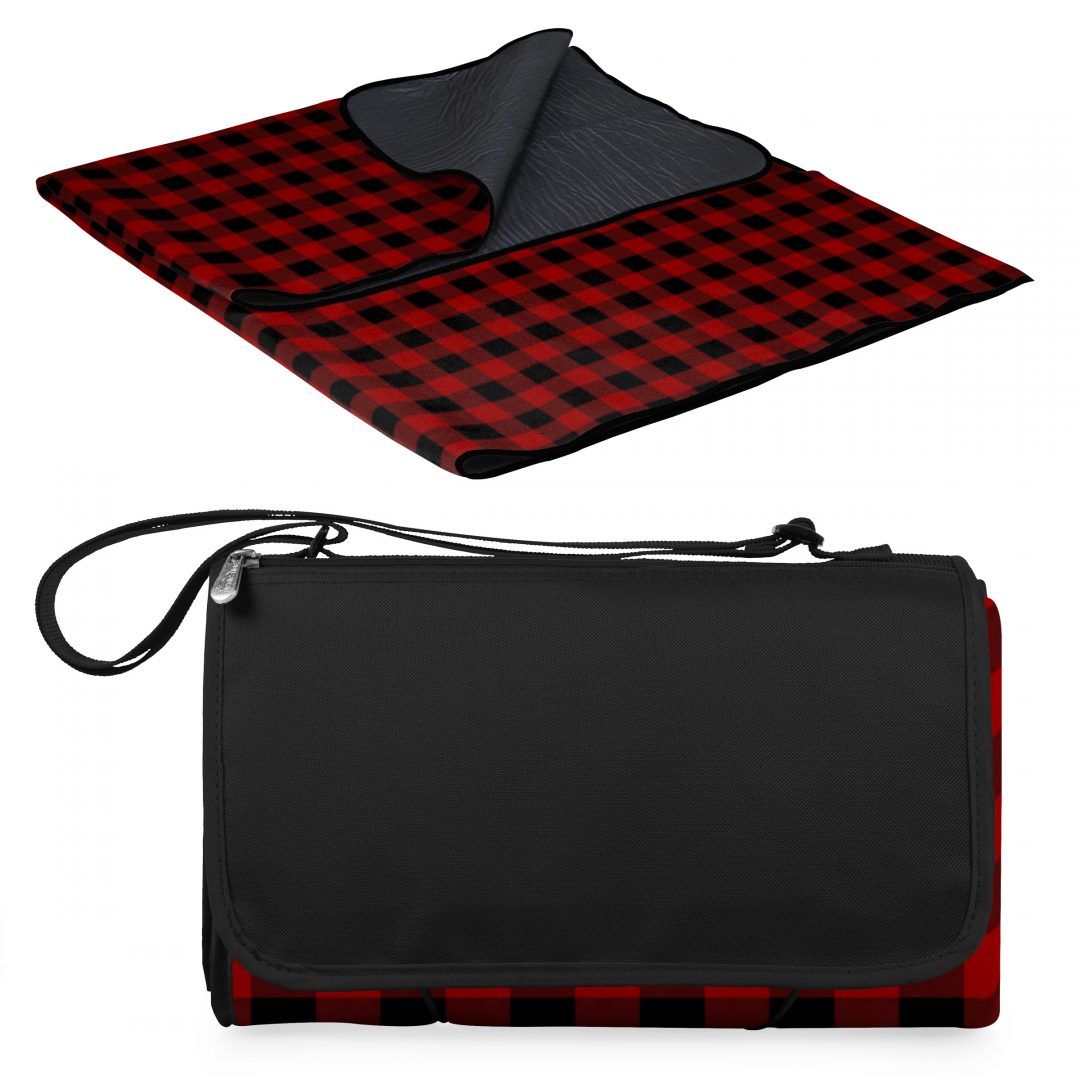 Picnic, Blanket Tote 51”x59” Red/Black Buffalo Plaid