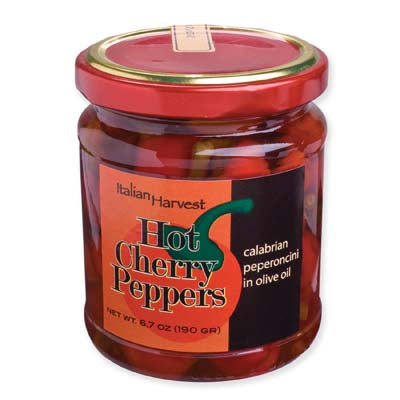 Calabrian Hot Cherry Peppers in Olive Oil, 6.7oz jar