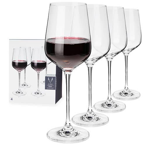 European Crystal Bordeaux Glasses (Set of 4)