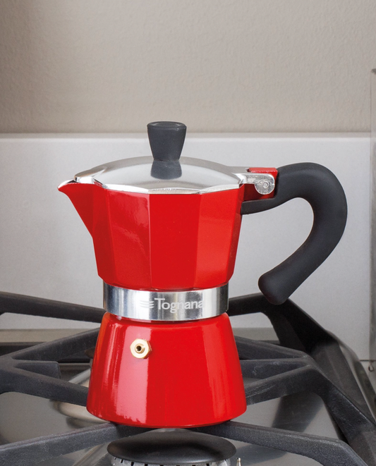 Coffee Star 6-Cup Espresso Moka Pot, Red